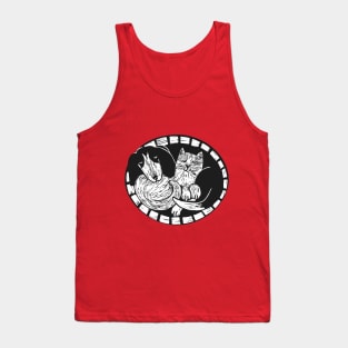 Dog and Cat Take a Nap Tank Top